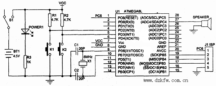 ÆƬCһԼATMEGA8L musical box