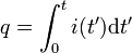 q=\int_0^t i(t') \mathrmbzppldfv3pvvt'